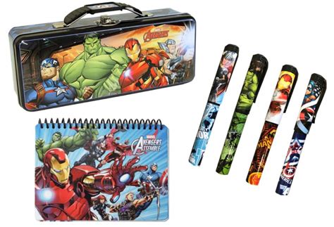 superhero metal pencil box|Marvel Avengers Metal Tin Pencil Case, Notebook .